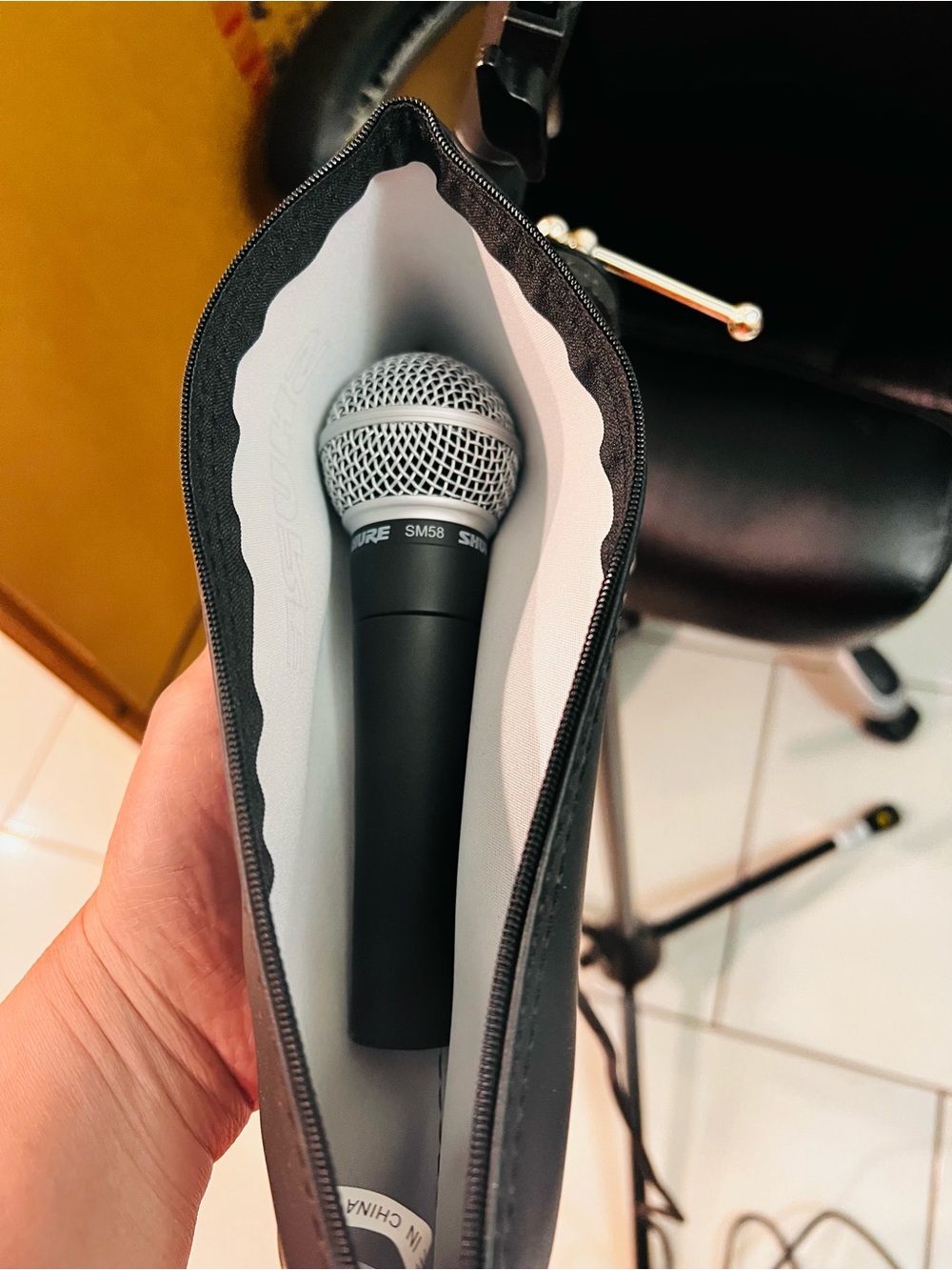 Shure SM58 Vocal Microphone - Black Body with Silver Grille